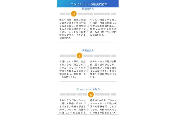 コンピテンシー診断結果