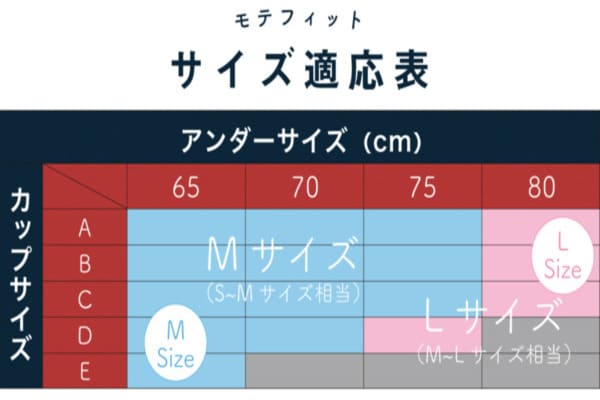 モテフィットサイズ